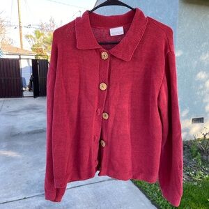Monterey Bay Cherry Red Cardigan
